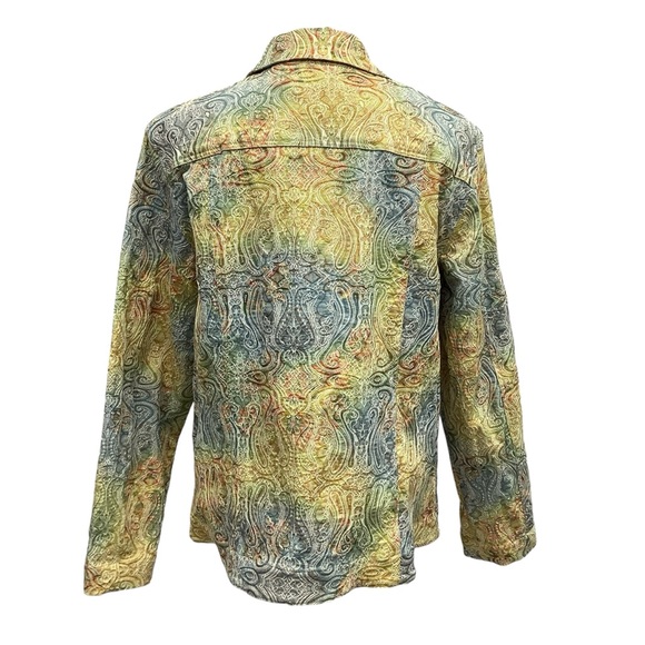 Coldwater Creek Embroidered Paisley Jacket Misses size XL - Picture 6 of 6